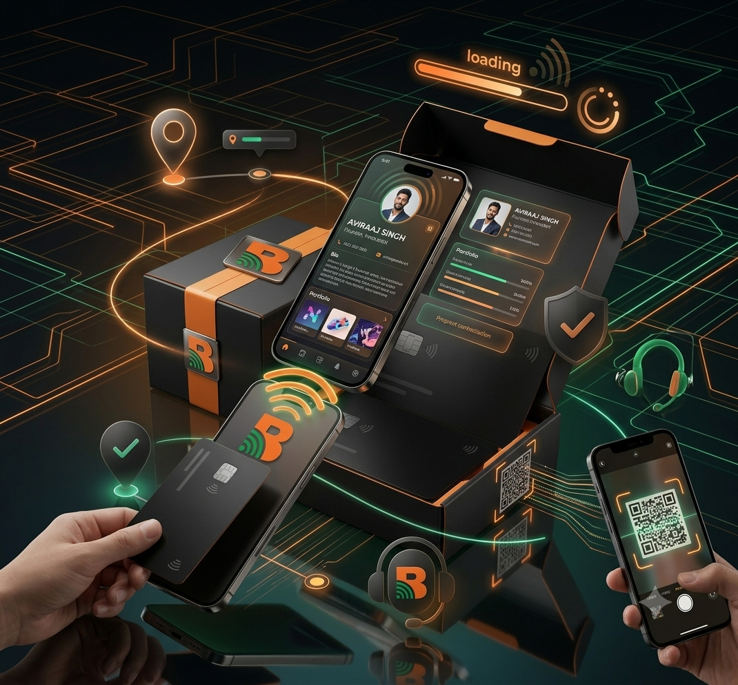 BharatTouch physical NFC-enabled business card