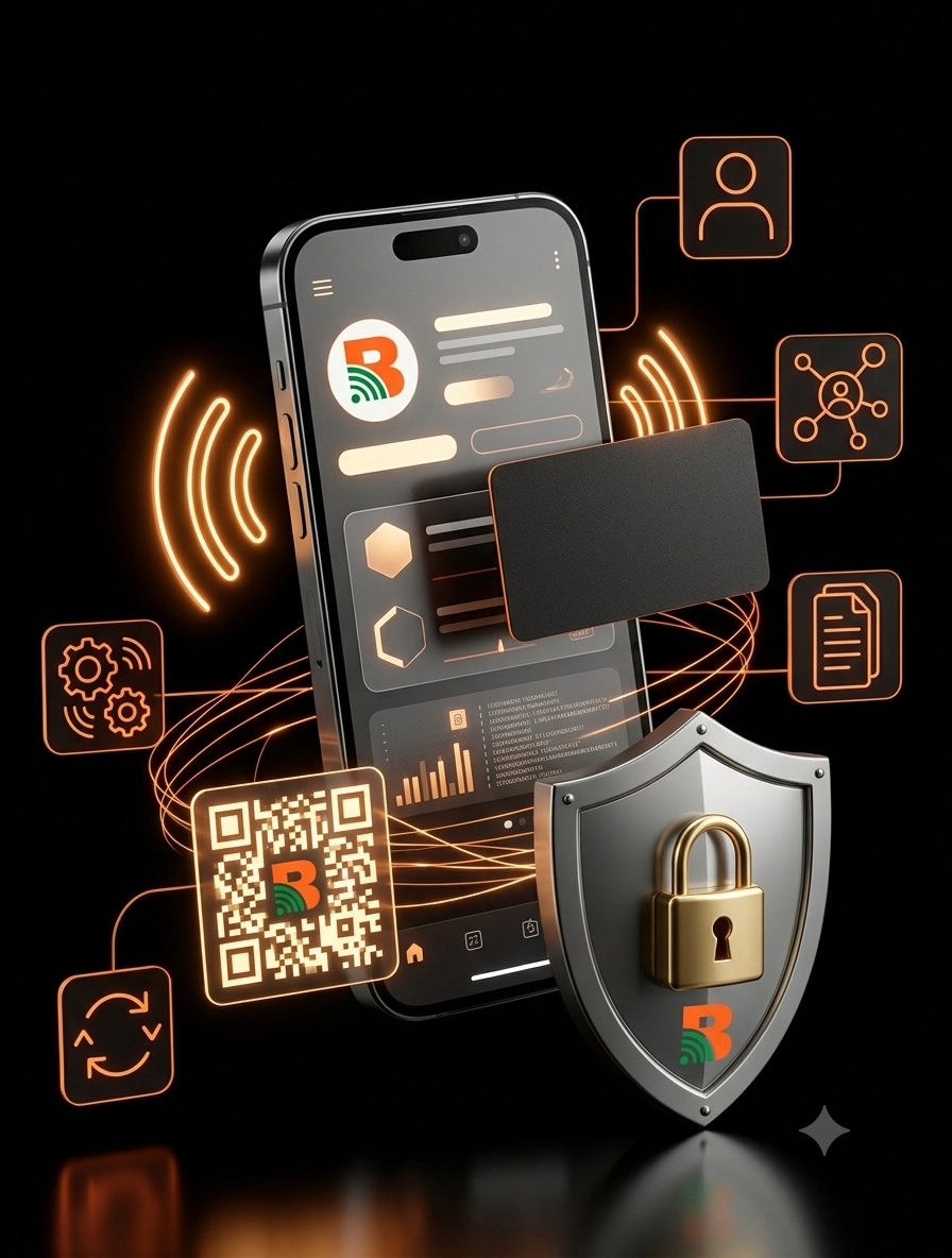 BharatTouch NFC technology for sharing business contact information