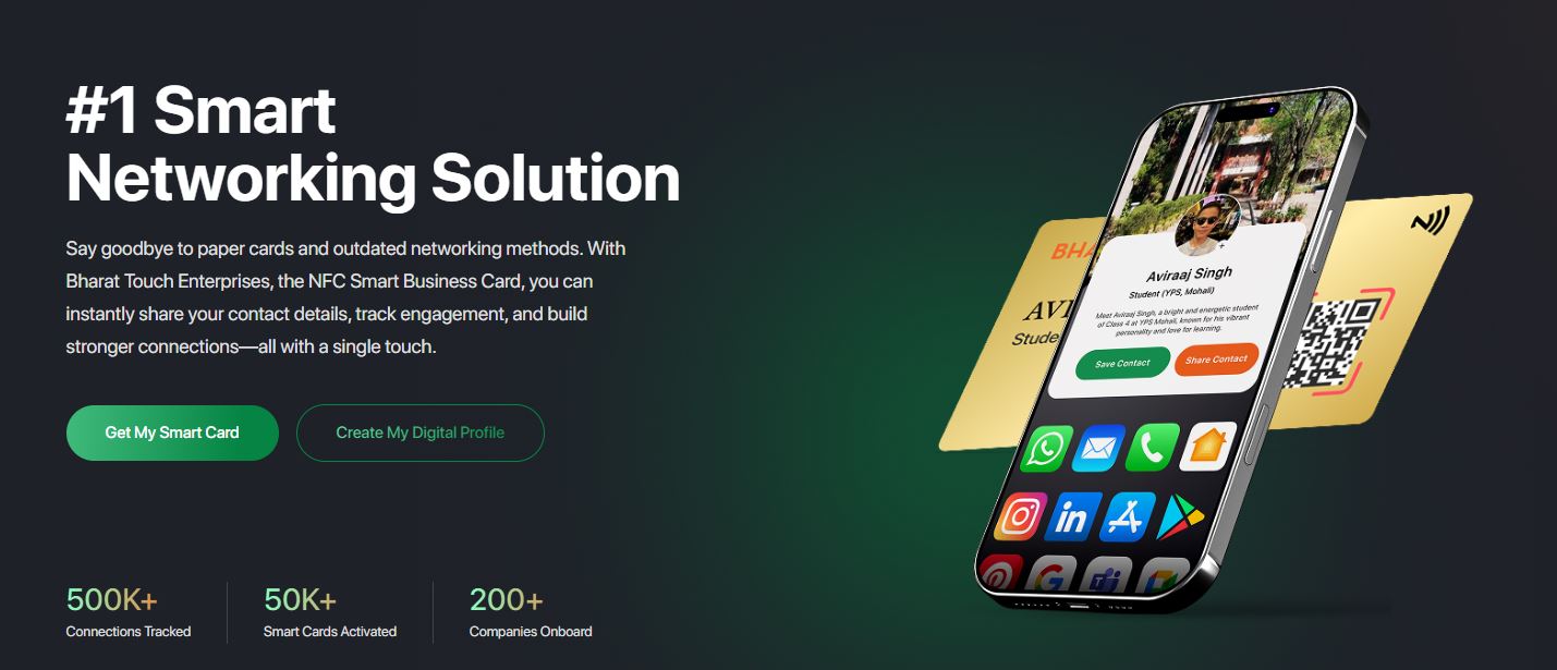 Best NFC Digital Business Card in India The Future of Smart Networking